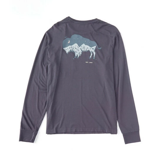 Flash Sale 👍 Cremieux Buffalo Long-Sleeve Graphic Tee Faded Navy ✔️ 4 Flash Sale 👍 Cremieux Buffalo Long-Sleeve Graphic Tee Faded Navy ✔️ - Image 2