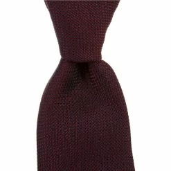 Buy 🥰 Cremieux Micro Texture Solid Narrow 3#double; Silk Tie Burgundy 👍