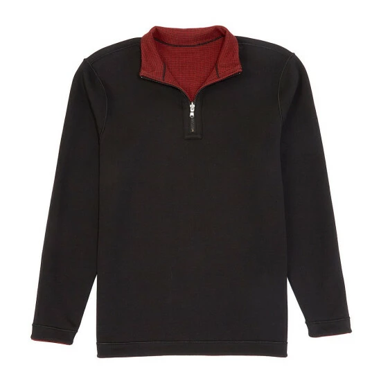Outlet โ Cremieux Jacquard Reversible Quarter-Zip Pullover Grey Heather ๐งจ 6 Outlet โ Cremieux Jacquard Reversible Quarter-Zip Pullover Grey Heather ๐งจ - Image 4