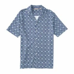Cheap ⌛ Daniel Cremieux Signature Print Cotton Short-Sleeve Camp 👚 Shirt White 🛒