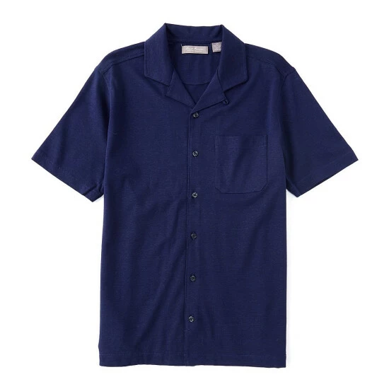 Brand new โ Daniel Cremieux Signature Linen Slub Short-Sleeve ๐งฅ Coatfront ๐ Shirt Deep Blue โ 3 Brand new โ Daniel Cremieux Signature Linen Slub Short-Sleeve ๐งฅ Coatfront ๐ Shirt Deep Blue โ