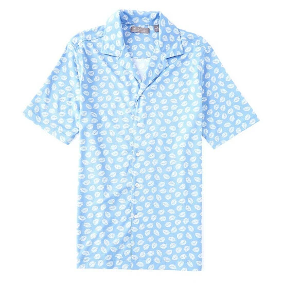 Brand new ๐ฅ Daniel Cremieux Signature Printed Short-Sleeve Camp ๐ Shirt Light Indigo โค๏ธ 4 Brand new ๐ฅ Daniel Cremieux Signature Printed Short-Sleeve Camp ๐ Shirt Light Indigo โค๏ธ - Image 2