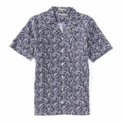 Coupon 👍 Daniel Cremieux Signature Floral Print Short-Sleeve Woven Camp 👕 Shirt Deep Blue 🛒 -Cremieux Shop unnamed file 1087