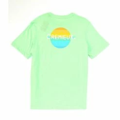 Outlet 💯 Cremieux Sunset Logo Crew Short-Sleeve Pocket Tee Green Ash 🛒