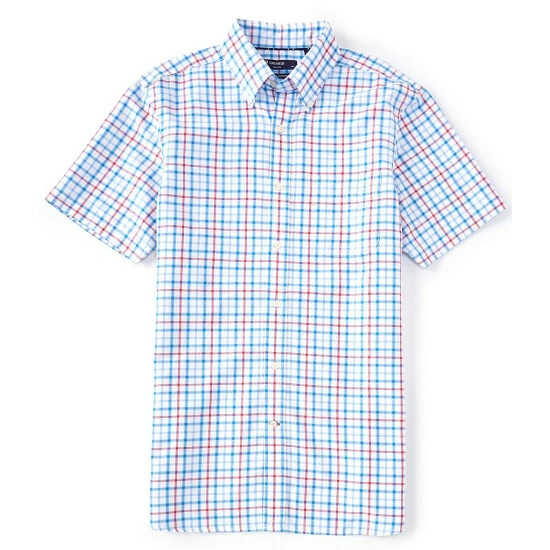 Hot Sale ๐ฅฐ Cremieux Medium Plaid Oxford Short-Sleeve Woven ๐ Shirt Light Blue ๐ 3 Hot Sale ๐ฅฐ Cremieux Medium Plaid Oxford Short-Sleeve Woven ๐ Shirt Light Blue ๐