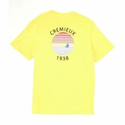 Budget 🛒 Cremieux Sailboat Graphic Crew Short-Sleeve Pocket Tee Sun Yellow 👍