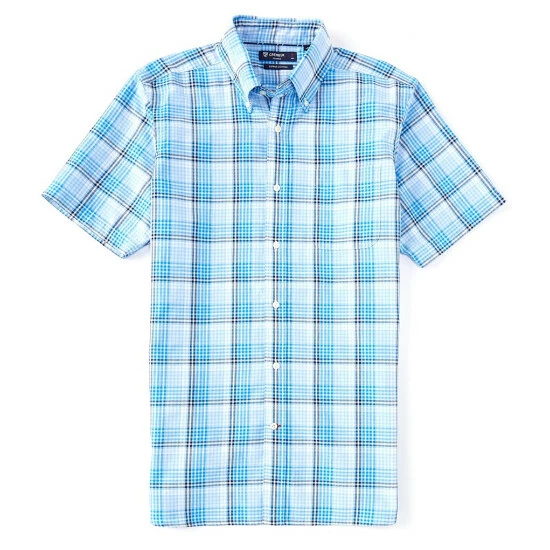 Coupon ๐ Cremieux Plaid Oxford Short-Sleeve Woven ๐ Shirt Vista Blue โค๏ธ 4 Coupon ๐ Cremieux Plaid Oxford Short-Sleeve Woven ๐ Shirt Vista Blue โค๏ธ - Image 2