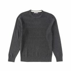 Best Sale 🌟 Daniel Cremieux Signature Supima Snowflake Long-Sleeve Sweater Charcoal Heather ✔️