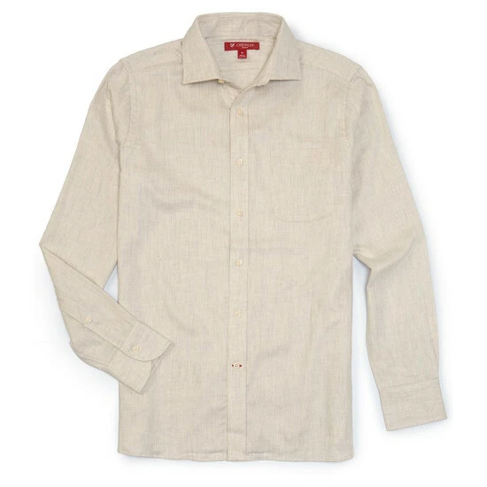 Buy ⌛ Cremieux Slim-Fit Solid Stretch Twill Long-Sleeve Woven 👕 Shirt Ecru Heather 👏 5 Buy ⌛ Cremieux Slim-Fit Solid Stretch Twill Long-Sleeve Woven 👕 Shirt Ecru Heather 👏 - Image 3