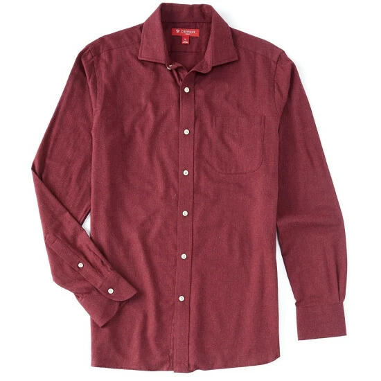 Buy ⌛ Cremieux Slim-Fit Solid Stretch Twill Long-Sleeve Woven 👕 Shirt Ecru Heather 👏 7 Buy ⌛ Cremieux Slim-Fit Solid Stretch Twill Long-Sleeve Woven 👕 Shirt Ecru Heather 👏 - Image 5