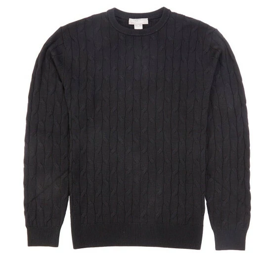 Outlet ✔️ Daniel Cremieux Signature Merino Tech Cable Knit Sweater Ink Blue ⌛ 3 Outlet ✔️ Daniel Cremieux Signature Merino Tech Cable Knit Sweater Ink Blue ⌛