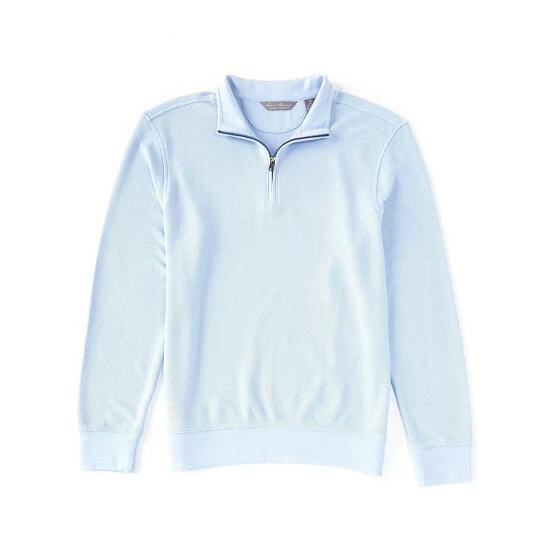 New 🔥 Daniel Cremieux Signature Honeycomb Quarter-Zip Pullover Serenity Blue 🔥 4 New 🔥 Daniel Cremieux Signature Honeycomb Quarter-Zip Pullover Serenity Blue 🔥 - Image 2