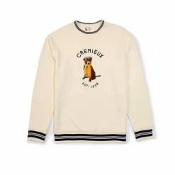 Best deal 👍 Cremieux Embroidered Chuck Long-Sleeve Sweatshirt Cream 🧨