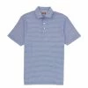 Buy ✔️ Cremieux Stripe Performance Stretch Short-Sleeve Polo 👕 Shirt Light Blue 🛒