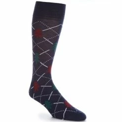 Best Sale 🔥 Cremieux ❄ Christmas Tree Calf-Length 🧦 Socks Navy 😀