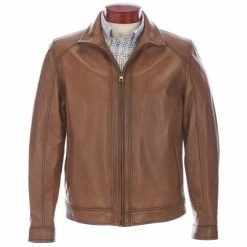 Best Pirce 😍 Cremieux Lamb Leather Jacket Cognac 🎁