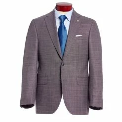 Cheapest ⭐ Cremieux Classic Fit Multi-Colored Neat Wool Sportcoat Burgundy ❤️