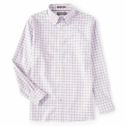 Outlet 💯 Daniel Cremieux Signature SUPIMA Cotton Basket Weave Plaid Long-Sleeve Woven 👕 Shirt Navy 👍 -Cremieux Shop unnamed file 512