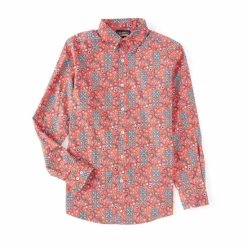 Coupon 🎉 Cremieux 👖 Jeans Red Paisley Stretch Long-Sleeve Woven 👕 Shirt 🔔