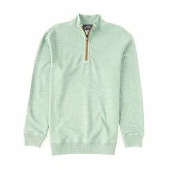 Best Sale 🔔 Cremieux French Rib Reversible Mockneck Quarter Zip Pullover Red Heather 🔥