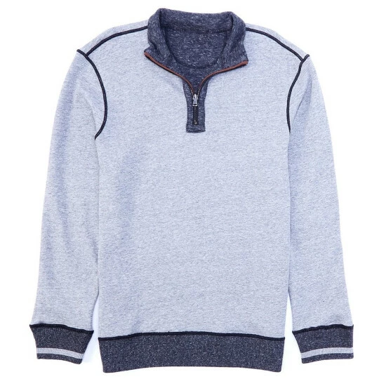 Best Sale 🔔 Cremieux French Rib Reversible Mockneck Quarter Zip Pullover Red Heather 🔥 8 Best Sale 🔔 Cremieux French Rib Reversible Mockneck Quarter Zip Pullover Red Heather 🔥 - Image 6