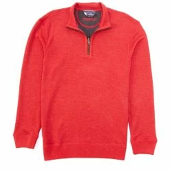 Best Sale 🔔 Cremieux French Rib Reversible Mockneck Quarter Zip Pullover Red Heather 🔥 34 Best Sale 🔔 Cremieux French Rib Reversible Mockneck Quarter Zip Pullover Red Heather 🔥 -Cremieux Shop unnamed file 584