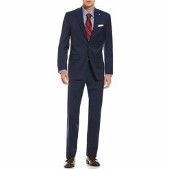Cheap 🥰 Cremieux Modern Fit Solid Wool Suit Navy ⌛