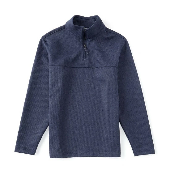 Top 10 👏 Cremieux Textured Knit Quarter-Zip Pullover Khaki Heather 🤩 6 Top 10 👏 Cremieux Textured Knit Quarter-Zip Pullover Khaki Heather 🤩 - Image 4