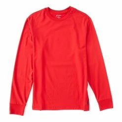 Brand new 🧨 Cremieux Solid Long-Sleeve Tee Bright Red ⌛ -Cremieux Shop unnamed file 642