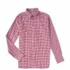 Coupon 🥰 Daniel Cremieux Signature Non-Iron Check Long-Sleeve Woven 👕 Shirt Burgundy ❤️ -Cremieux Shop unnamed file 667