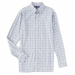 Cheapest ✨ Cremieux Plaid Bamboo Twill Long-Sleeve Woven 👚 Shirt Adriatic Blue 🔥 -Cremieux Shop unnamed file 762