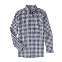 Deals 🥰 Cremieux Slim-Fit Multi- Plaid Flex Twill Long-Sleeve Woven 👕 Shirt Dark Coral 👏 -Cremieux Shop unnamed file 775