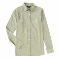 Cheapest 🥰 Cremieux Washed Chambray Long-Sleeve Woven 👚 Shirt Four Leaf Clover ⌛ -Cremieux Shop unnamed file 785