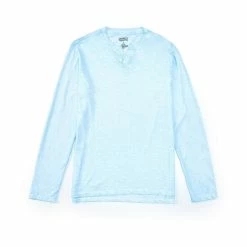 Outlet ✔️ Cremieux 👖 Jeans Long Sleeve Washed Notch Neck Tee Green 👍