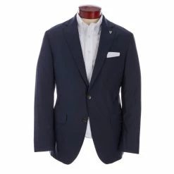 Best Pirce 😍 Cremieux Modern Fit Solid Navy 2-Button Performance Blazer 😀