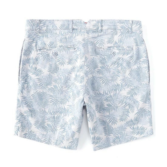 Outlet ✔️ Cremieux Soho Slim-Fit Palm Printed Garment-Dyed 7#double; Inseam Shorts Dusty Blue 👏 6 Outlet ✔️ Cremieux Soho Slim-Fit Palm Printed Garment-Dyed 7#double; Inseam Shorts Dusty Blue 👏 - Image 4