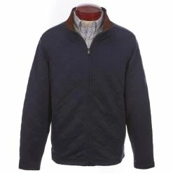 Promo ✔️ Cremieux Quilted Full-Zip Jacket Black Heather 🔔