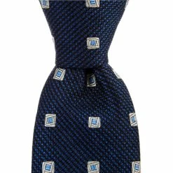 Brand new 💯 Cremieux Square Texture Neat Narrow 3#double; Silk Tie Navy 🛒